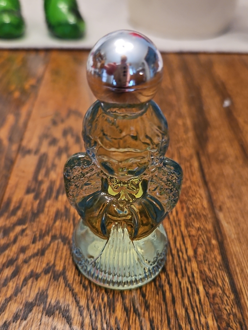 Avon Glass Angel Figurine with Silver Accent